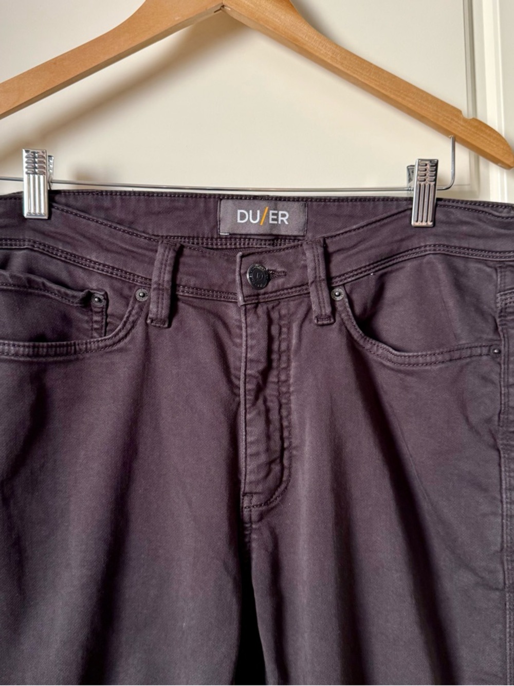DU/ER Men’s Straight Fit Jeans 32x32 Black Stretch Denim Performance Pants